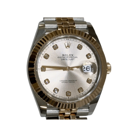 Rolex Datejust 41 Stainless Steel and Rose Gold “Sundust” Diamond Dial 126331