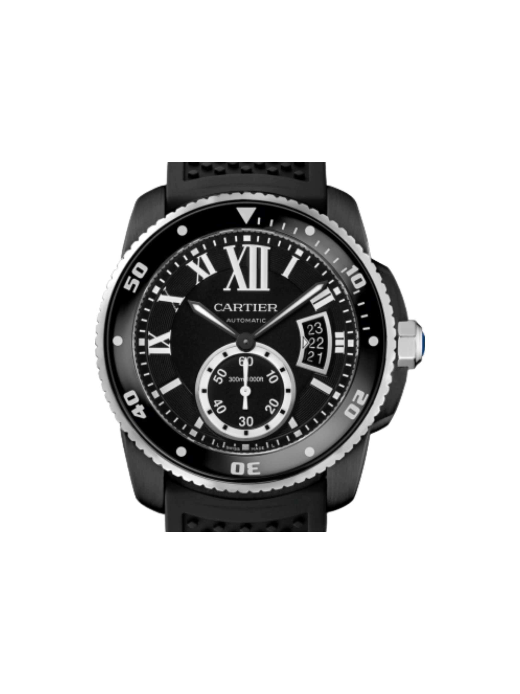 Cartier Calibre De Cartier Diver ADLC-Coated Stainless Steel Black Roman Dial WSCA0006