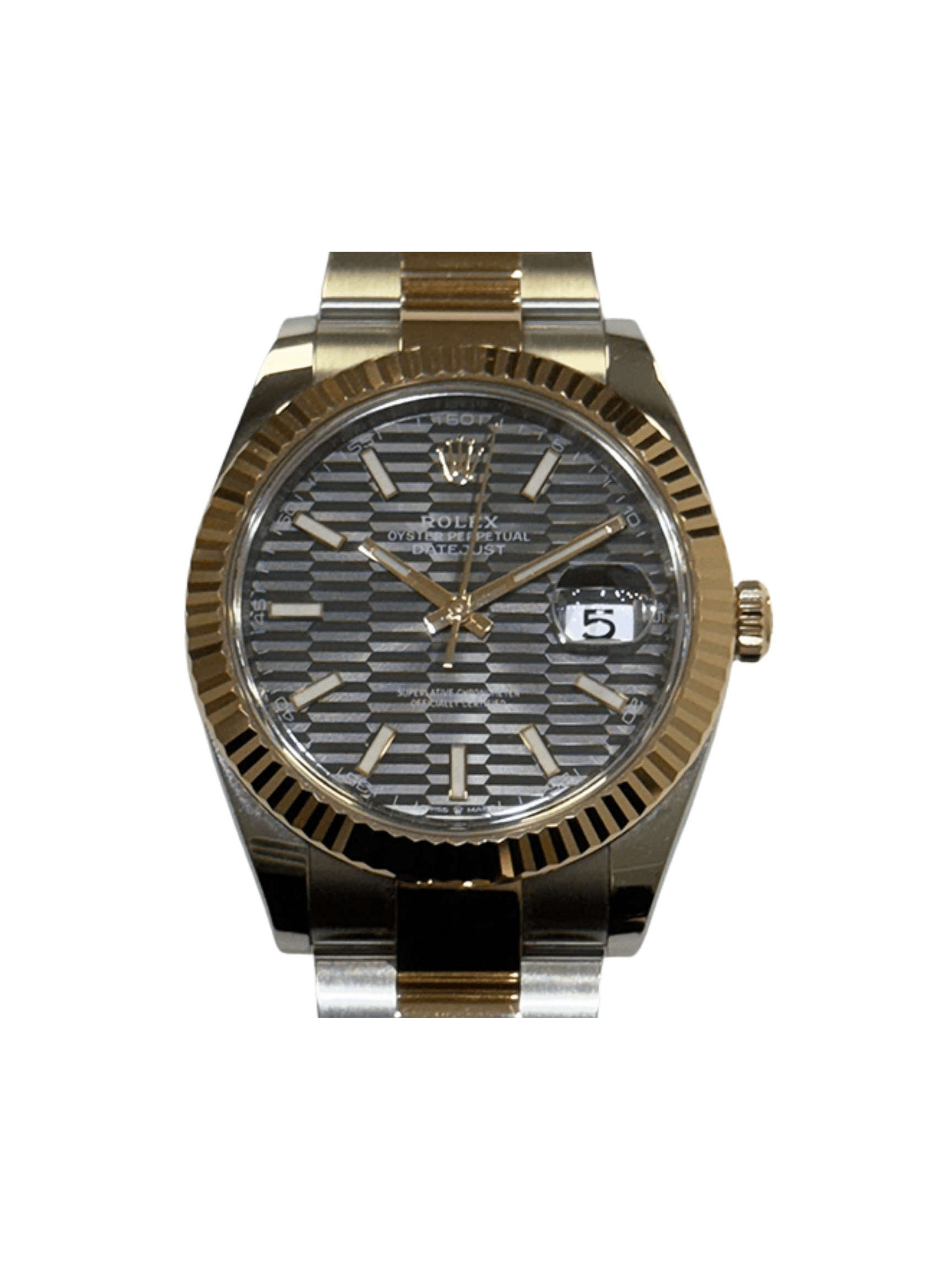 Rolex Datejust 41 Stainless Steel and Rose Gold with Slate Fluted Dial 126331