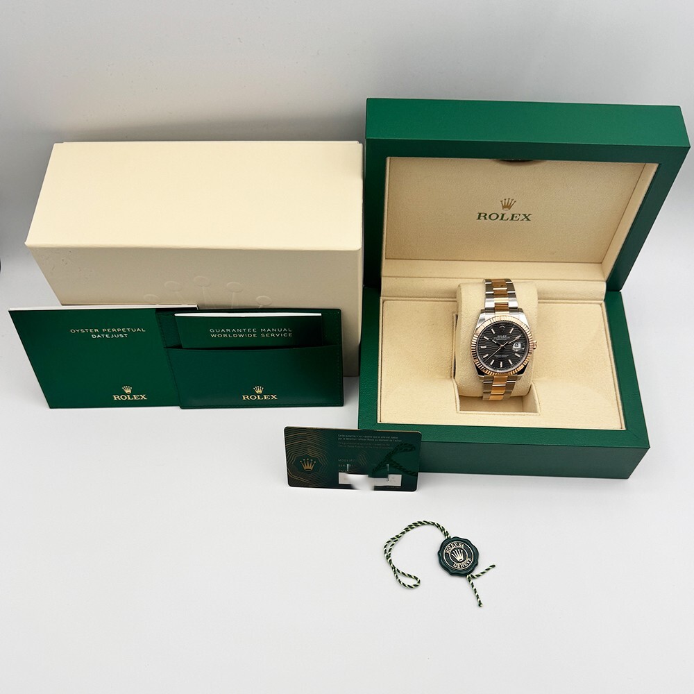 Rolex Datejust 41 Stainless Steel and Rose Gold with Slate Fluted Dial 126331