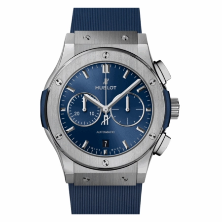 Hublot Classic Fusion Blue Titanium Blue Dial 521.NX.7170.RX Bracelet