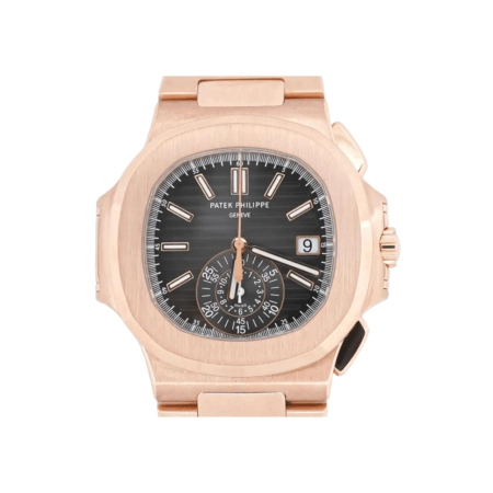 Patek Philippe Nautilus Chronograph Rose Gold Black Dial 5980/1R-001
