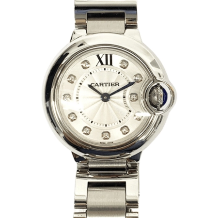 Cartier Ballon Bleu 28mm Steel Silver Diamond Dial WE902073 Bracelet