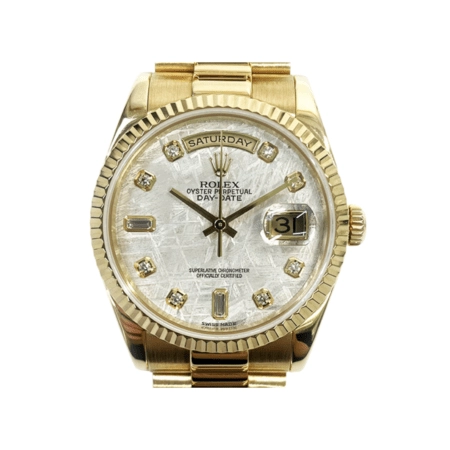 Rolex Day-Date 36 Yellow Gold Meteorite Diamond Dial 118238