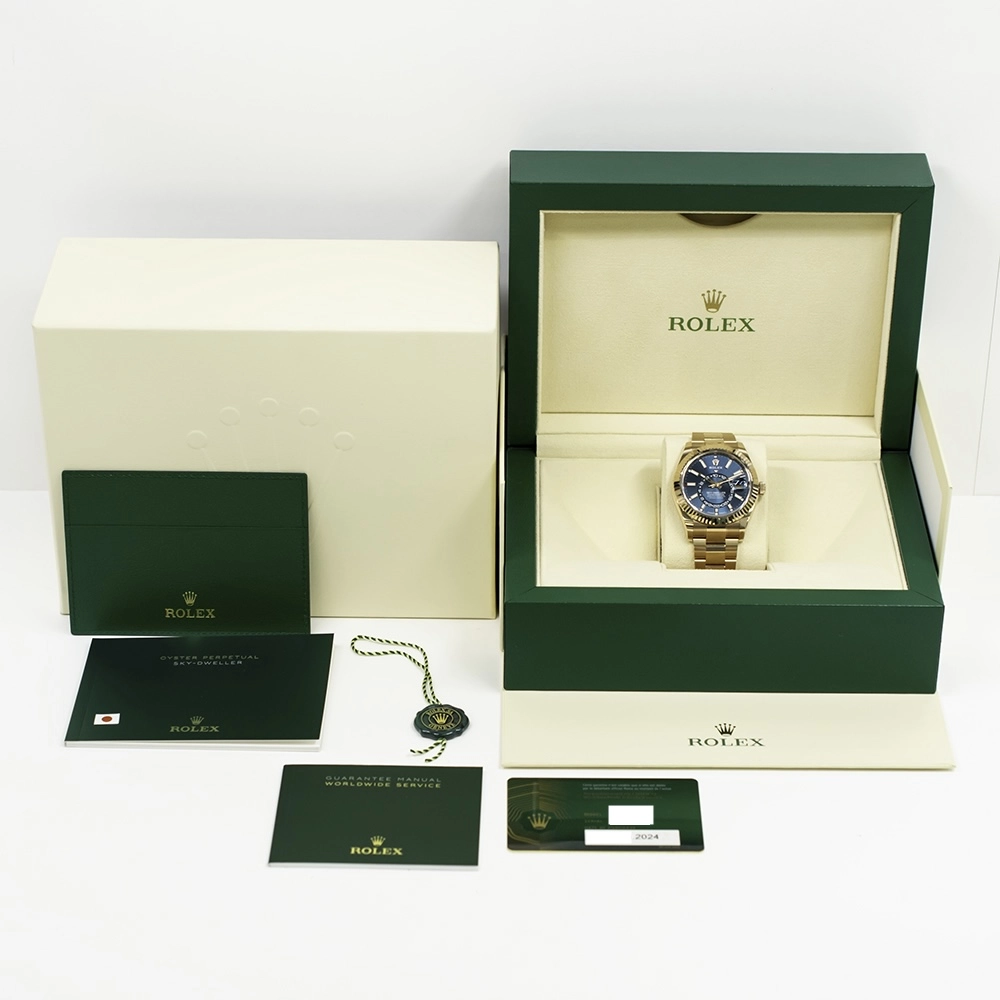 Rolex Sky-Dweller Rose Gold Blue Stick Dial 336935