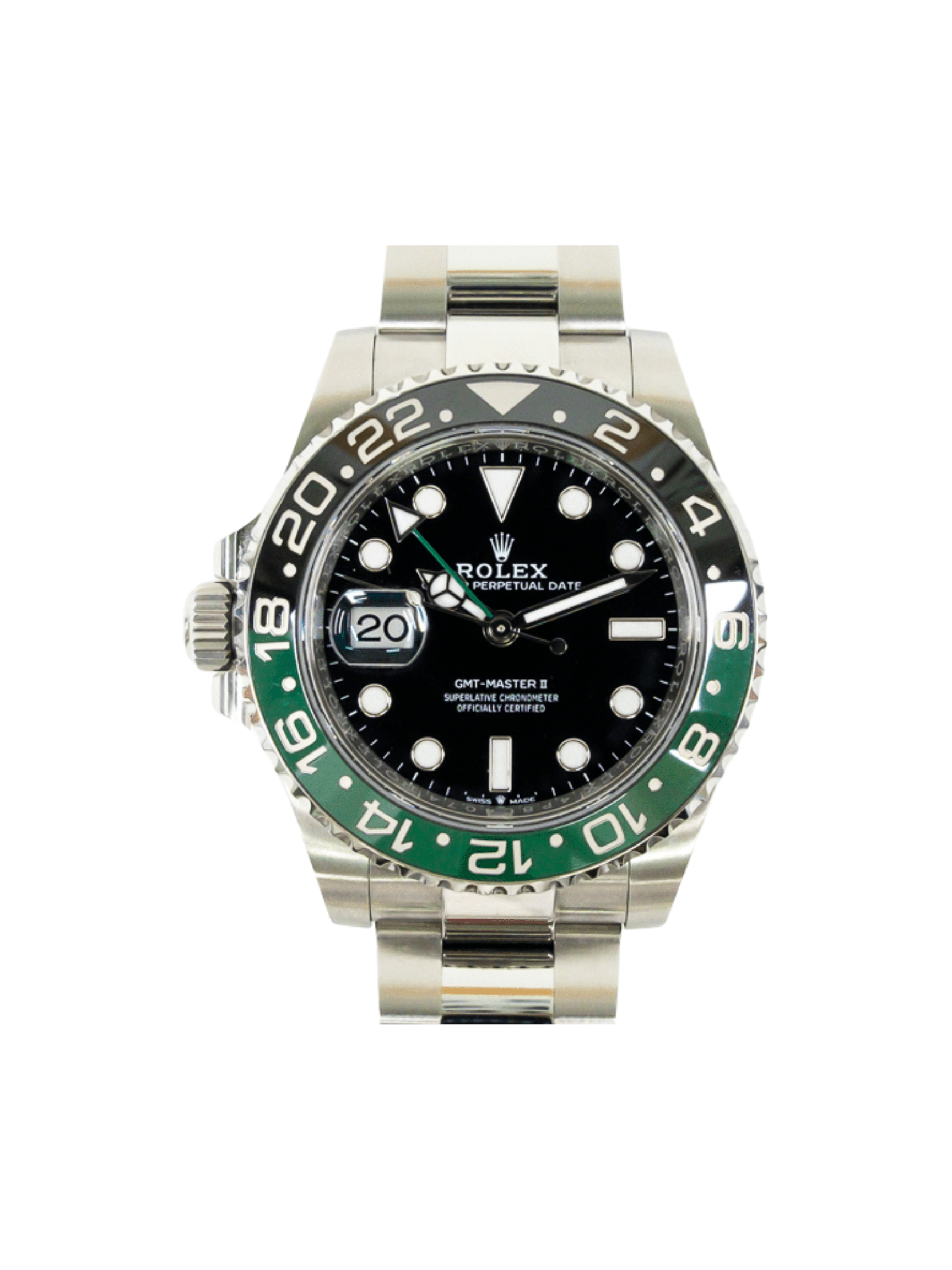 Rolex GMT-Master II Stainless Steel "Sprite" Black Dial 126720VTNR