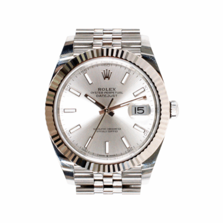 Rolex Datejust Stainless Steel/White Gold Silver Stick Dial 126334