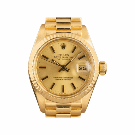 Rolex Lady-Datejust Yellow Gold Champagne Stick Dial 6917