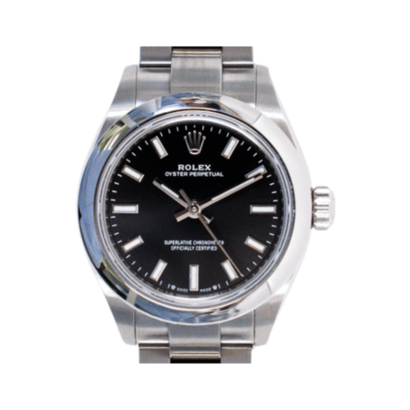 Rolex Oyster Perpetual 28 Stainless Steel Black Stick Dial 276200