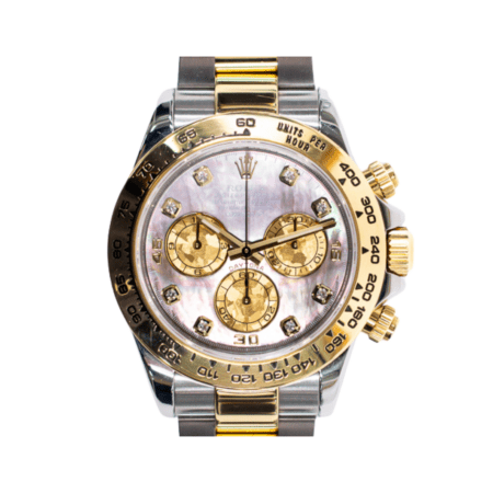 Rolex Daytona Stainless Steel and Yellow Gold Black MOP Dial 116503