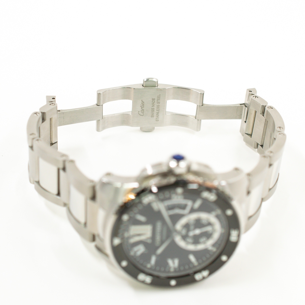 Cartier Calibre De Cartier Diver Stainless Steel Black Roman Dial W7100057