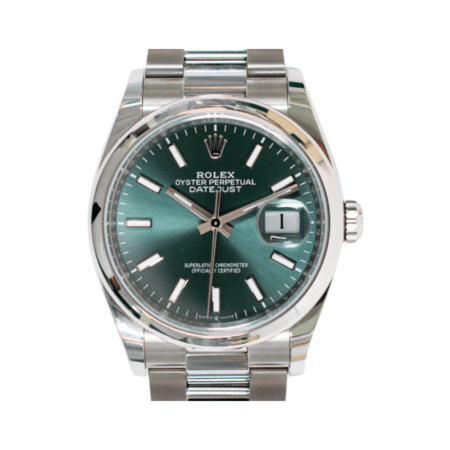 Rolex Datejust 36 Domed Bezel Stainless Steel Green Dial 126200