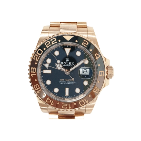 Rolex GMT-Master II Rose Gold "Root Beer" Black Dial 126715CHNR