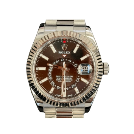 Rolex Sky-Dweller Stainless Steel/White Gold Black Dial Oyster Bracelet 326934