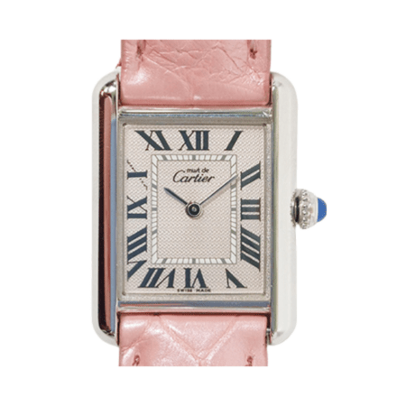 Cartier Tank Must Sterling Silver Pink Roman Dial W1016130