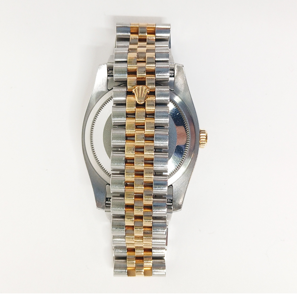 Rolex Datejust 36 Stainless Steel and Yellow Gold Silver Stick Dial 116233