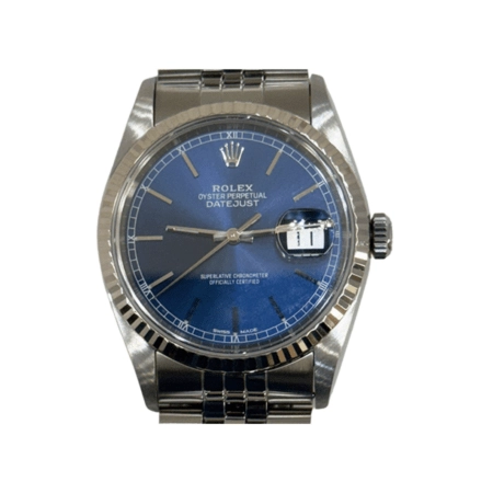 Rolex Datejust 36 Stainless Steel and White Gold with Blue Dial 16234