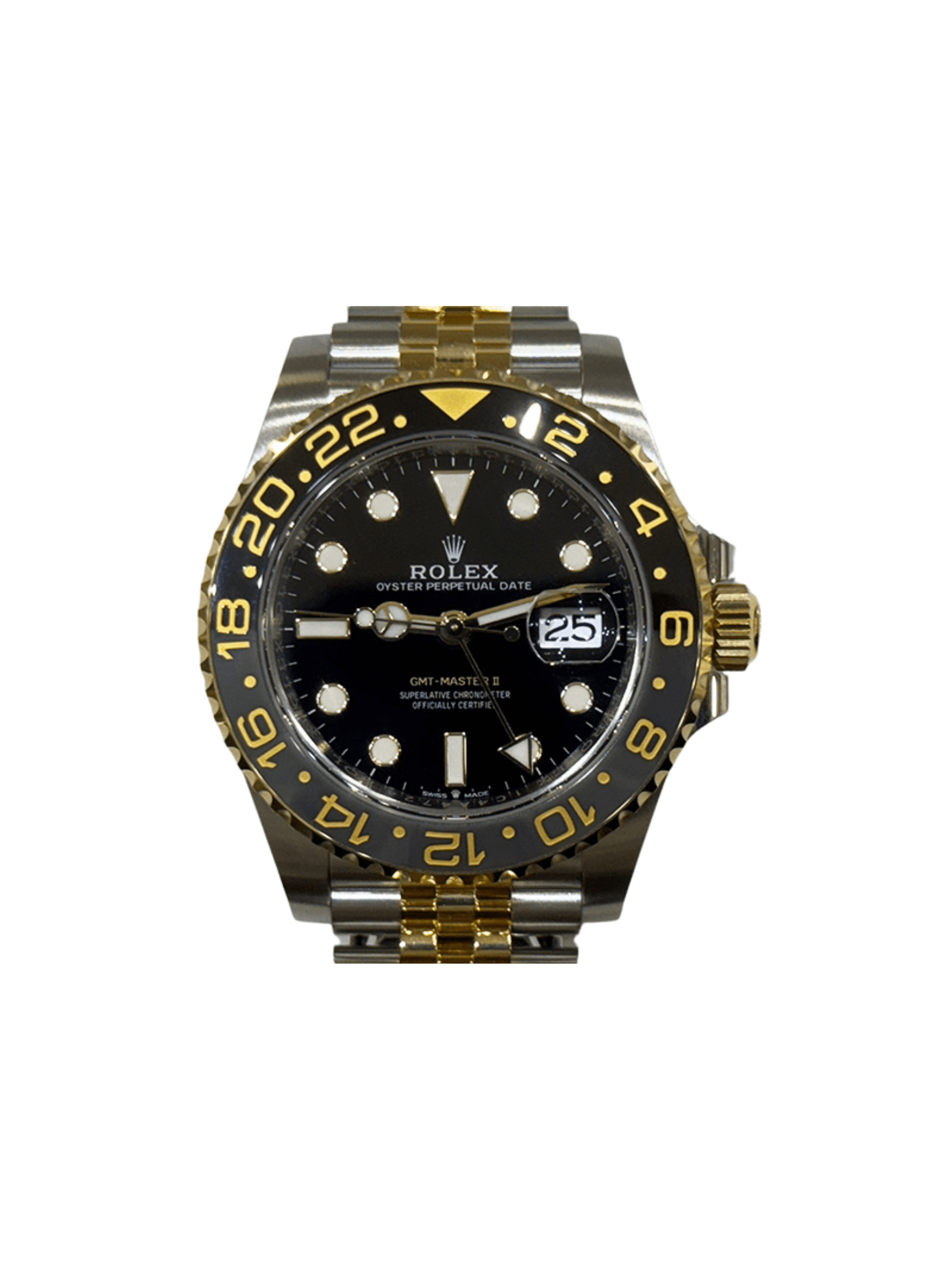 Rolex GMT-Master II Stainless Steel Yellow Gold Black Dial 126713GRNR