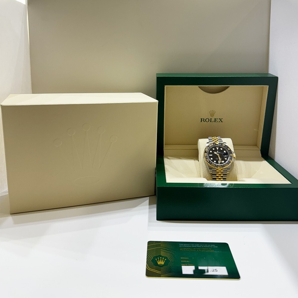Rolex GMT-Master II Stainless Steel Yellow Gold Black Dial 126713GRNR