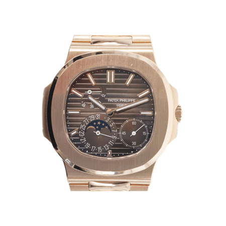 Patek Philippe Nautilus Annual Calendar Rose Gold Brown Stick Dial 5712/1R-001