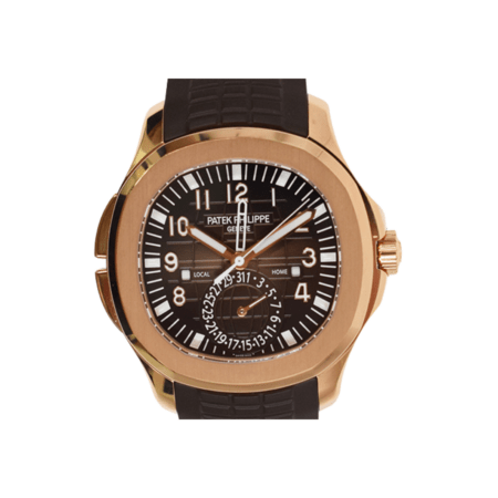 Patek Philippe Aquanaut Travel Time Rose Gold Brown Arabic Dial 5164R-001