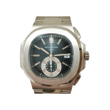 Patek Philippe Nautilus Flyback Chronograph Stainless Steel Blue Stick Dial 5980/1A-001