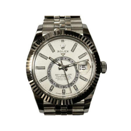 Rolex Sky-Dweller Stainless Steel and White Gold White Stick Dial 336934