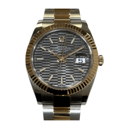 Rolex Datejust 41 Stainless Steel and Rose Gold with Slate Fluted Dial 126331