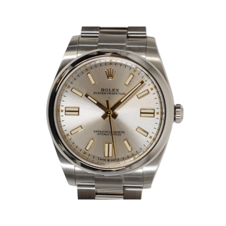 Rolex Oyster Perpetual 41 Stainless Steel Silver Stick Dial 124300