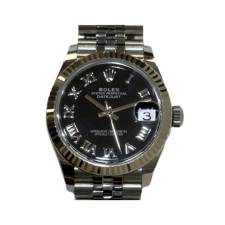 Rolex Datejust 31 Stainless Steel/White Gold Black Roman Dial 278274