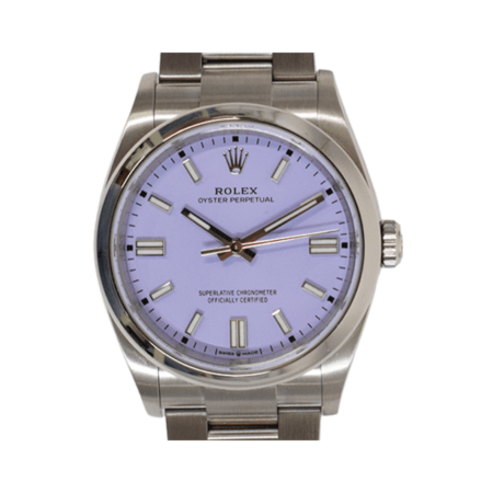 Rolex Oyster Perpetual Stainless Steel Lavander Dial 126000