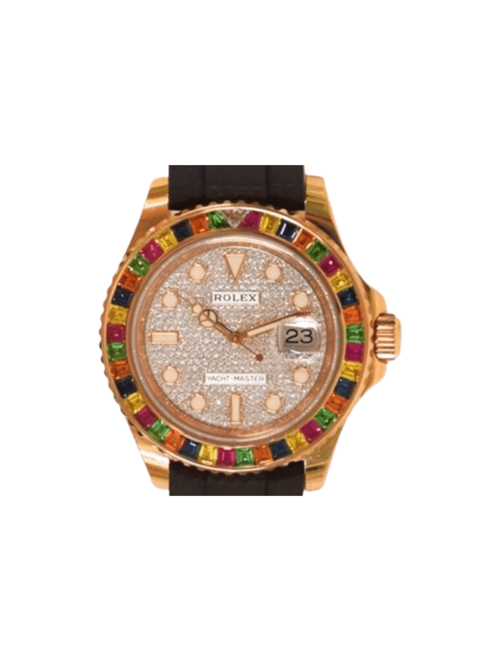 Rolex Yacht-Master Rose Gold Pave Diamond Dial 116695SATS
