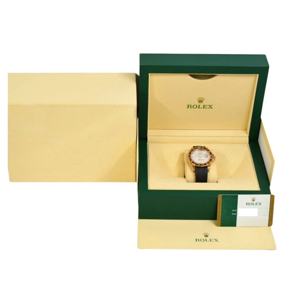 Rolex Yacht-Master Rose Gold Pave Diamond Dial 116695SATS