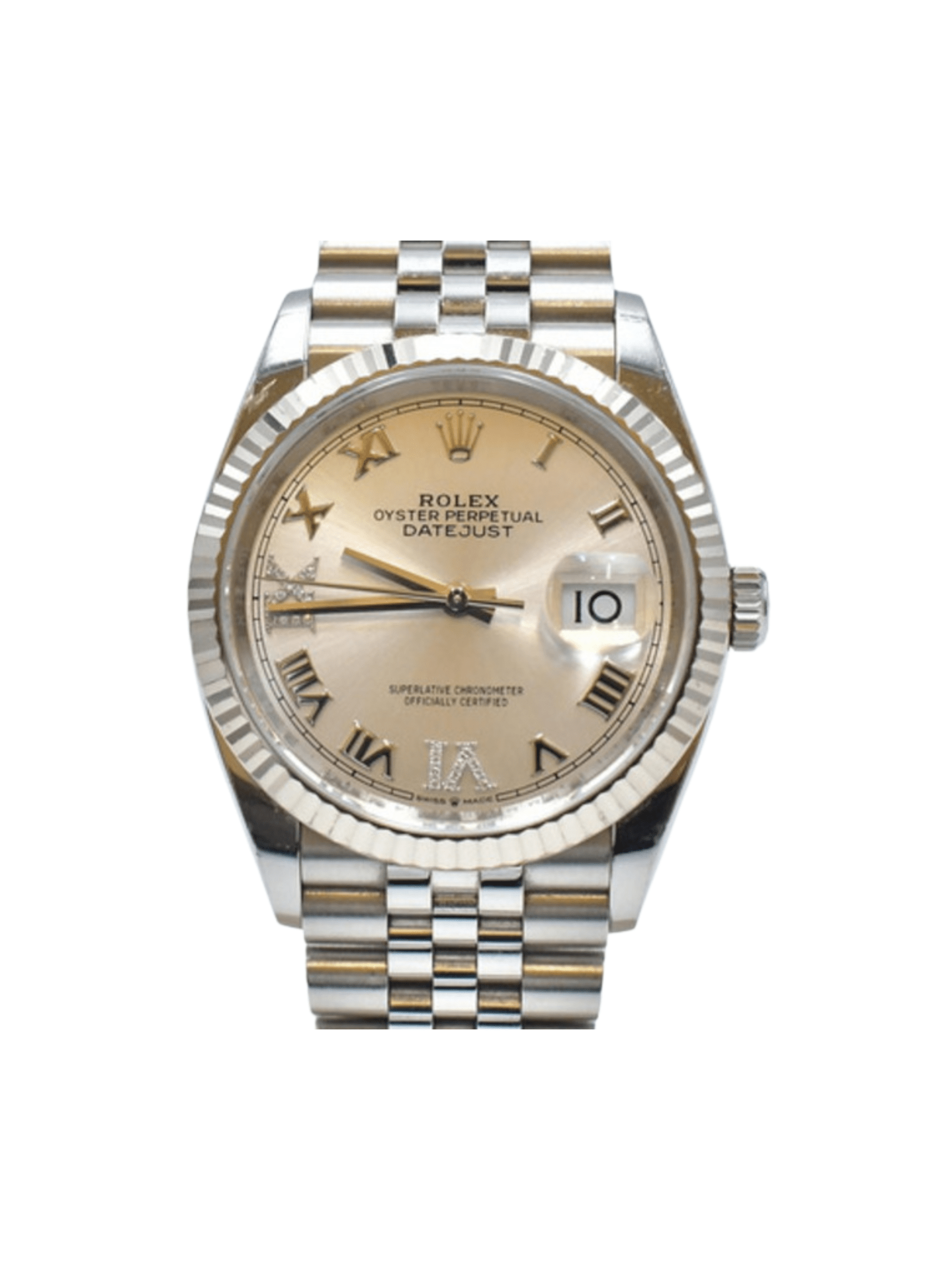 Rolex Datejust 36 Stainless Steel and White Gold Silver Dial 126234