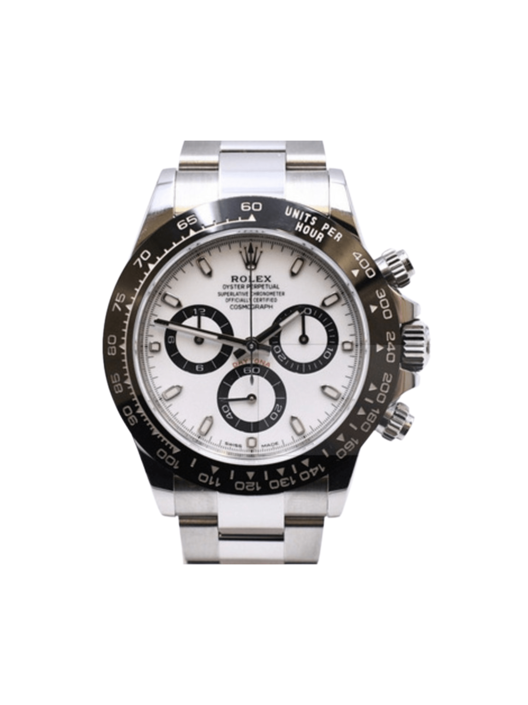 Rolex Daytona Stainless Steel Ceramic Bezel White Dial 116500LN