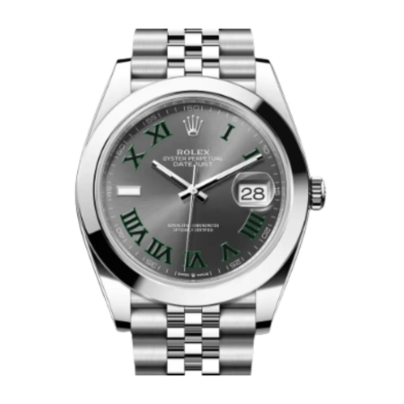 Rolex Datejust 41 Stainless Steel Wimbledon Roman Dial 126300