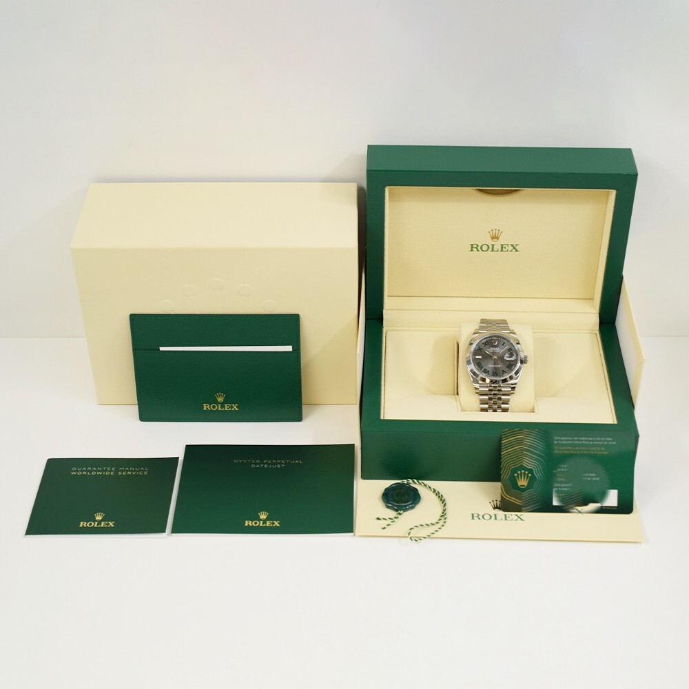 Rolex Datejust 41 Stainless Steel Wimbledon Roman Dial 126300