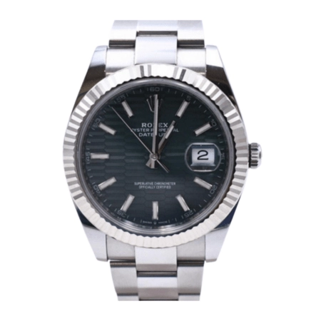 Rolex Datejust 41 Stainless Steel/White Gold Mint Green Fluted Dial 126334