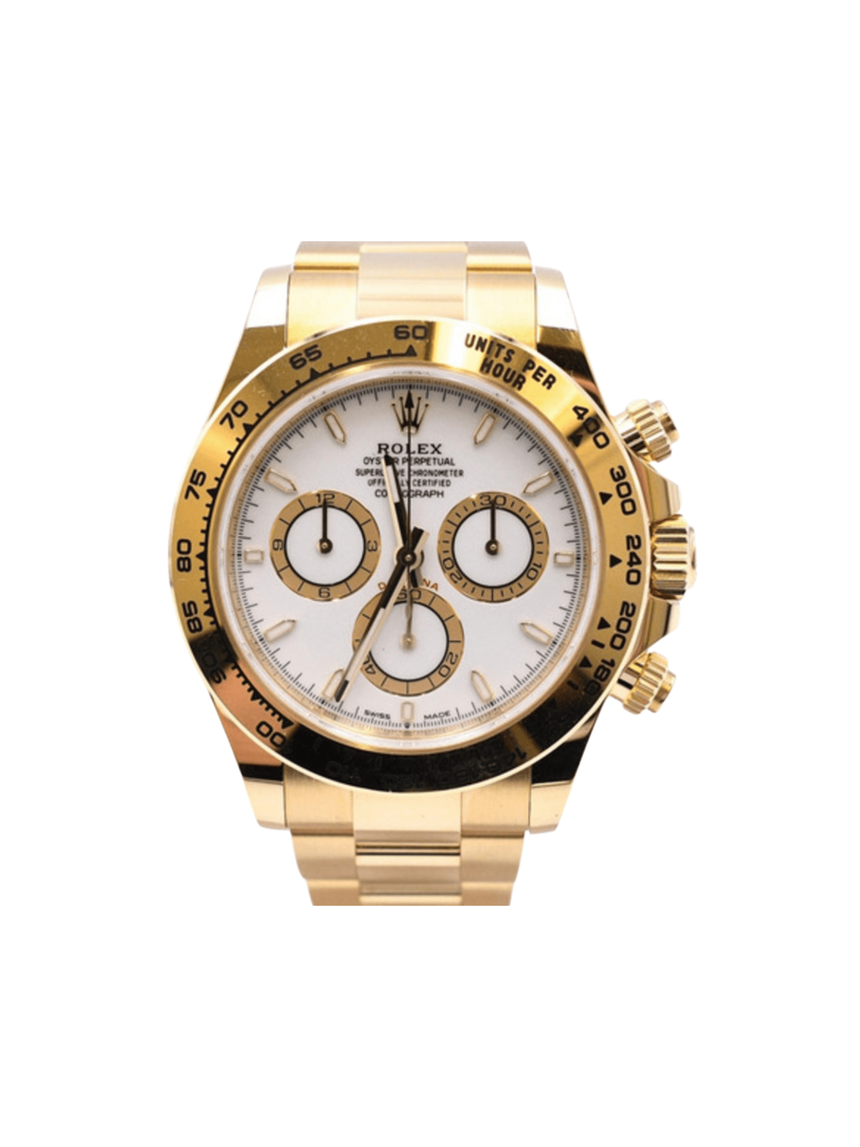 Rolex Cosmograph Daytona Yellow Gold and White Dial 126508