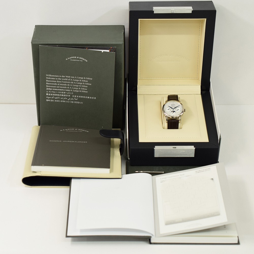 A. Lange & Söhne Saxonia Annual Calendar White Gold White Dial 330.026