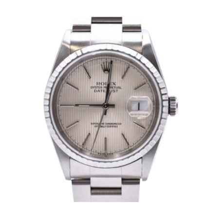 Rolex Datejust 36 Stainless Steel Silver Stick Dial 16220