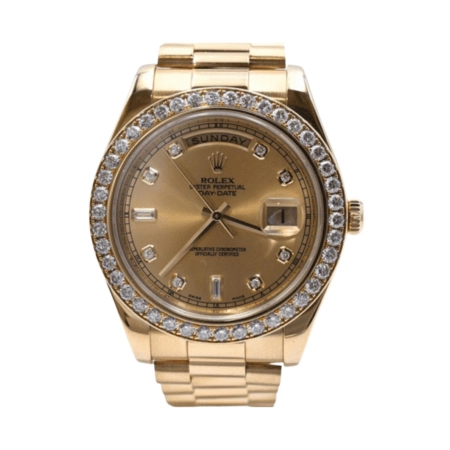 Rolex Day-Date II Yellow Gold and Champagne Diamond Dial 218348A