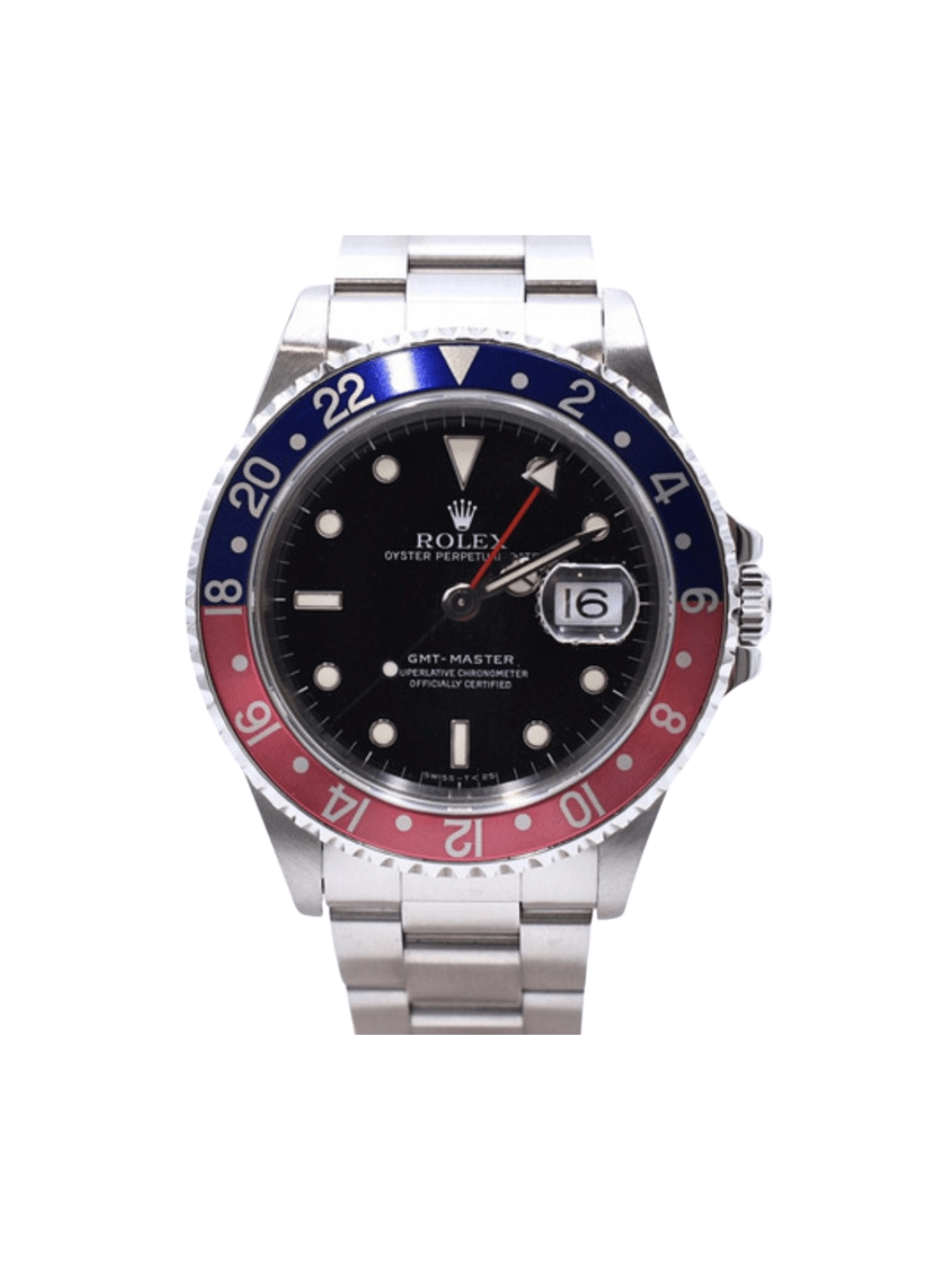 Rolex GMT-Master Stainless Steel "Pepsi" with Black Dial 16700