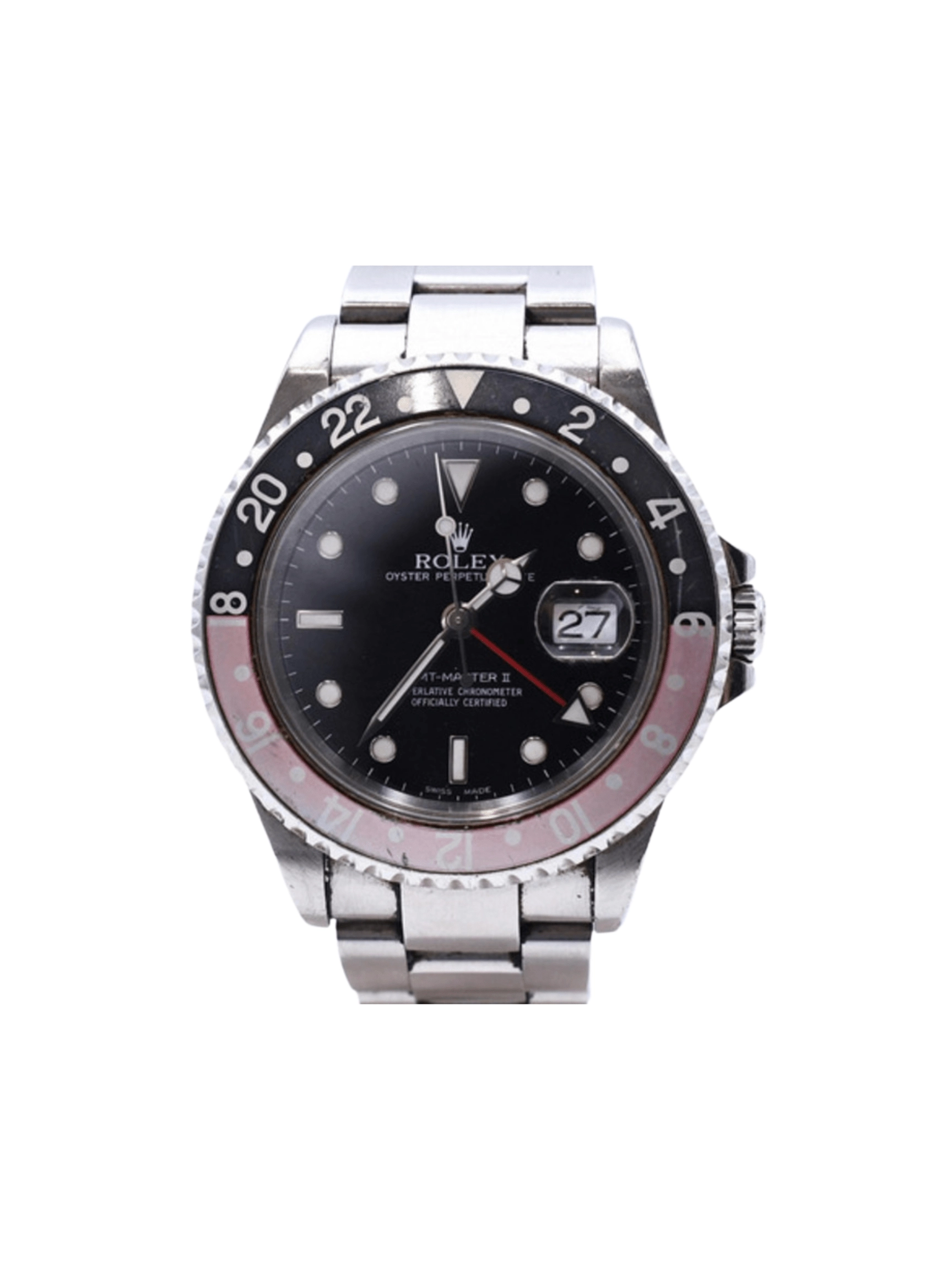 Rolex GMT-Master II Stainless Steel "Coke" Black Dial 16710