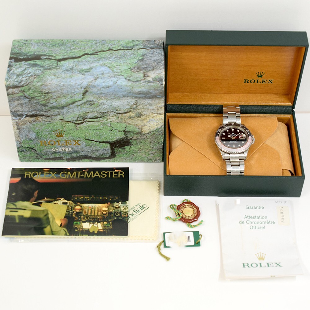 Rolex GMT-Master II Stainless Steel "Coke" Black Dial 16710