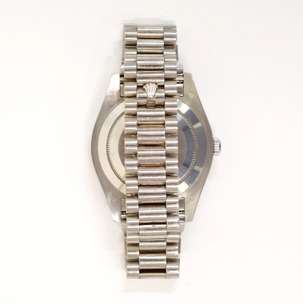 Rolex Day-Date II White Gold Silver Diamond Dial 218239