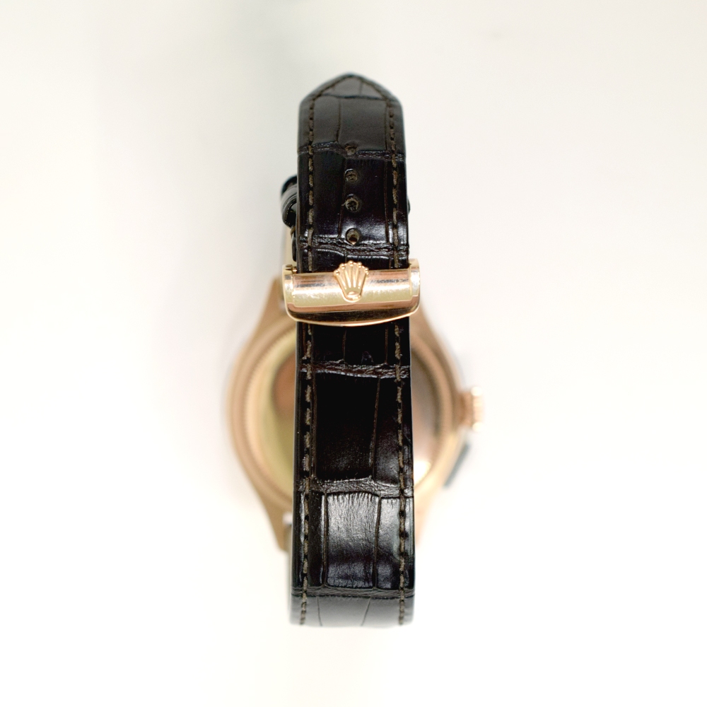 Rolex Cellini Moonphase Rose Gold White Dial 50535