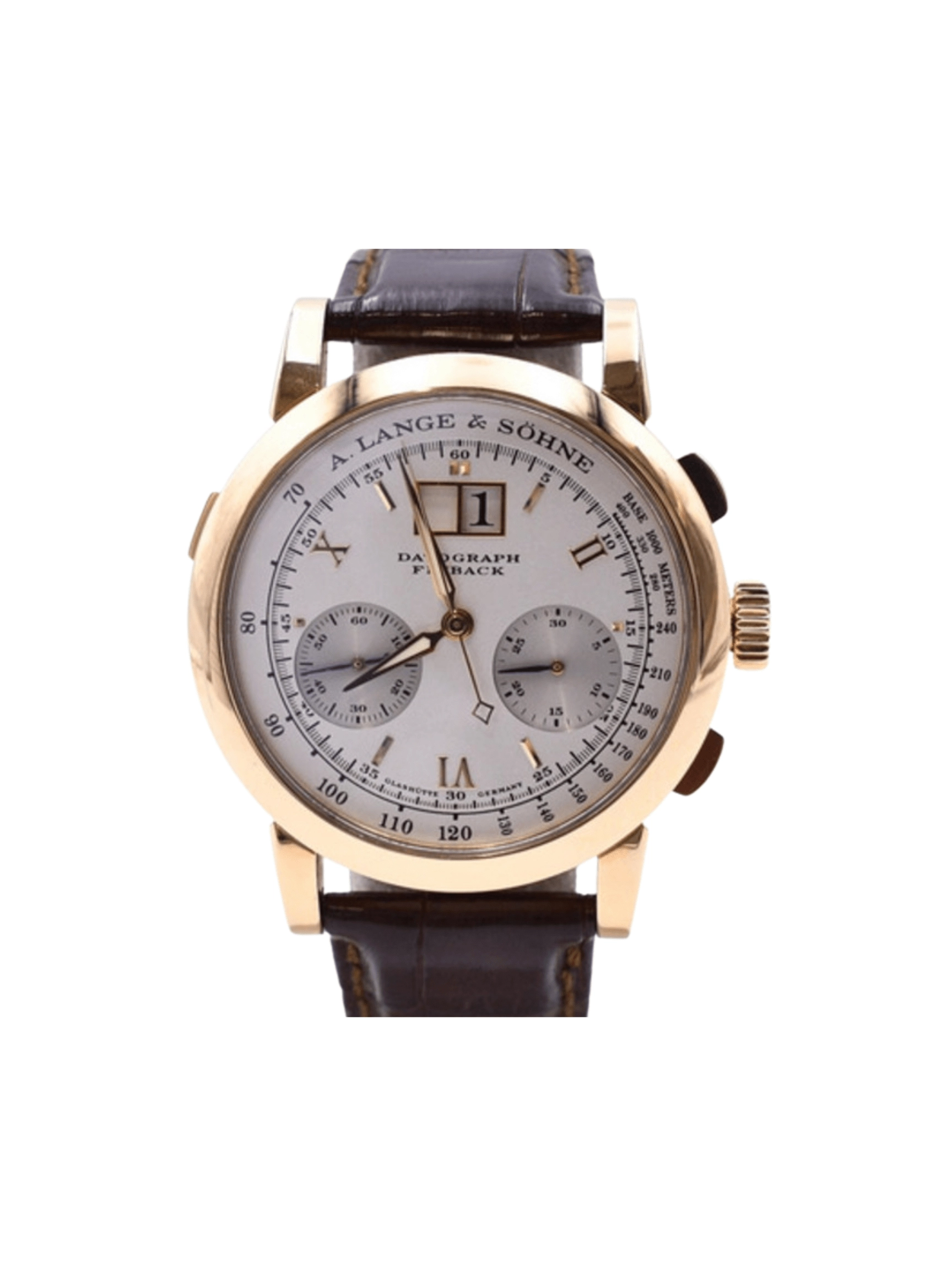 A. Lange & Söhne Datograph Rose Gold Silver Palm Dial 403.032