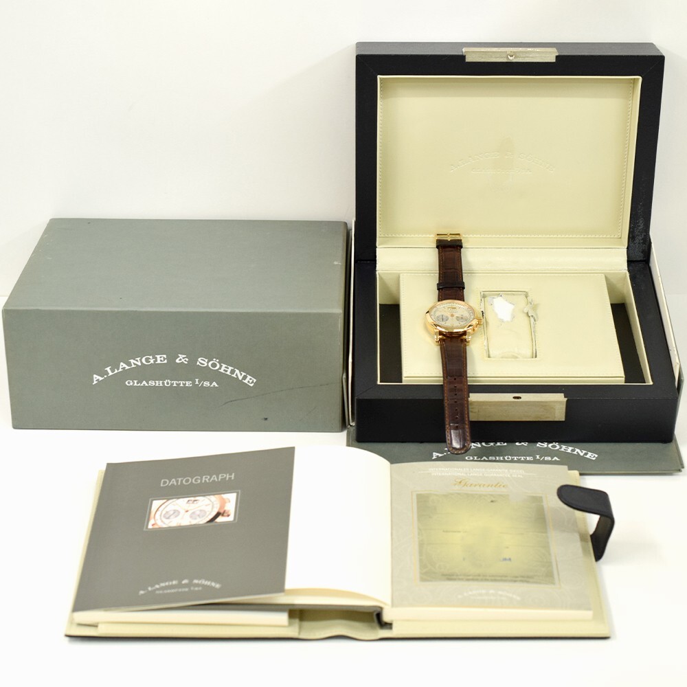 A. Lange & Söhne Datograph Rose Gold Silver Palm Dial 403.032