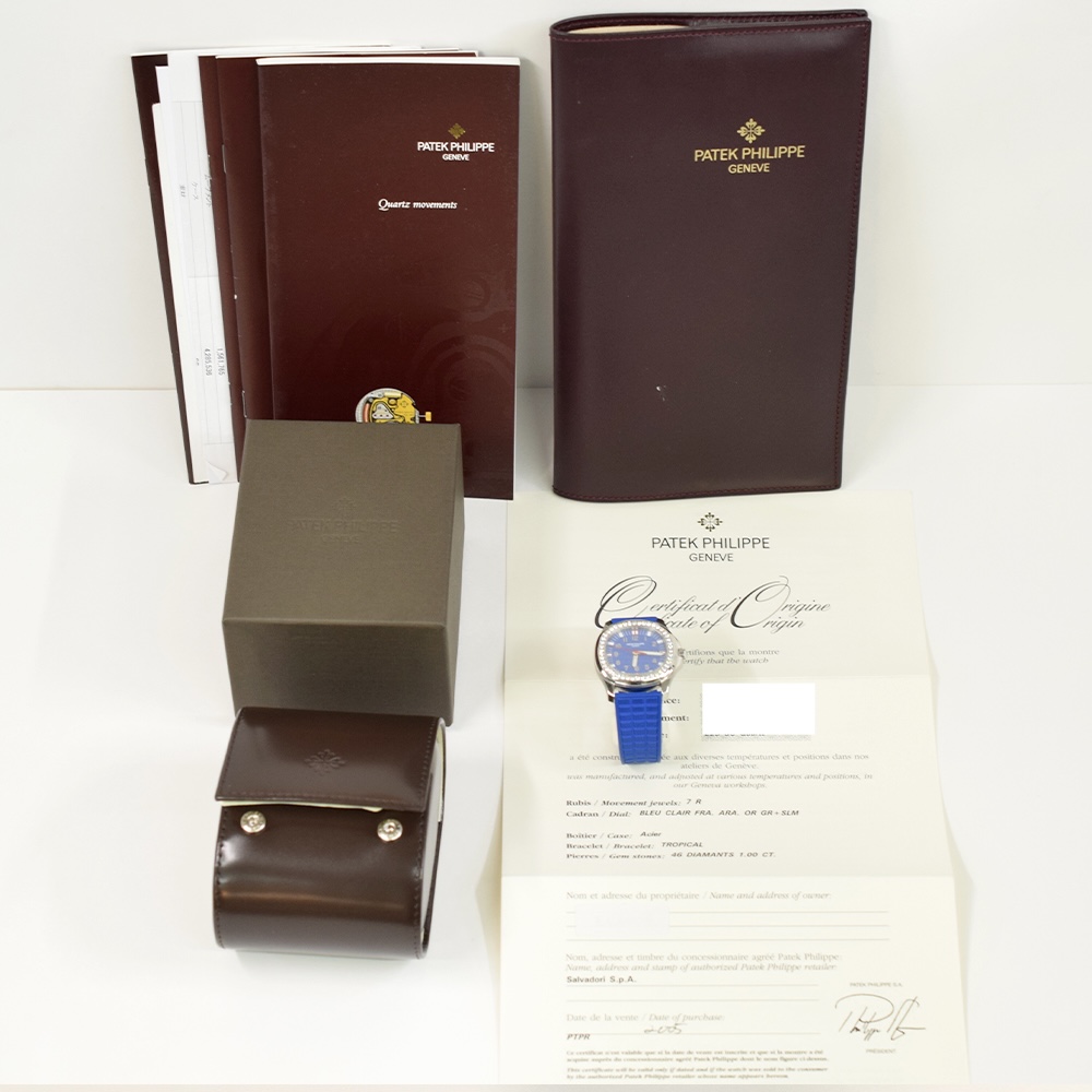 Patek Philippe Aquanaut Luce Stainless Steel Diamond-set Bezel Blue Dial 5067A-014